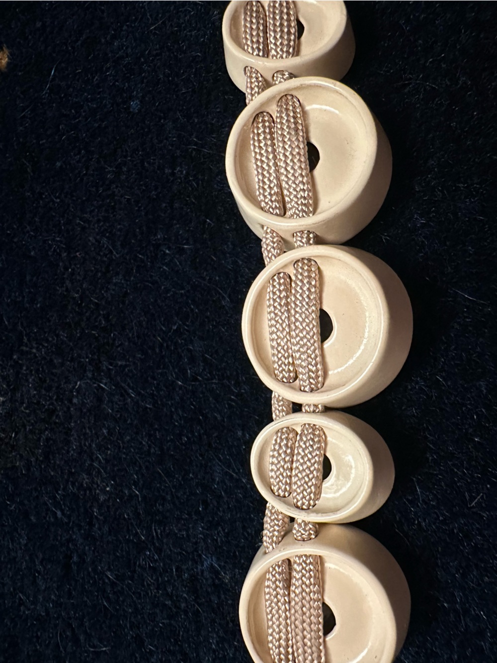 J.CREW Maximalist Brûlée Rare Vtg Cream Enamel Necklace Crystalline Spherical - Picture 11 of 15